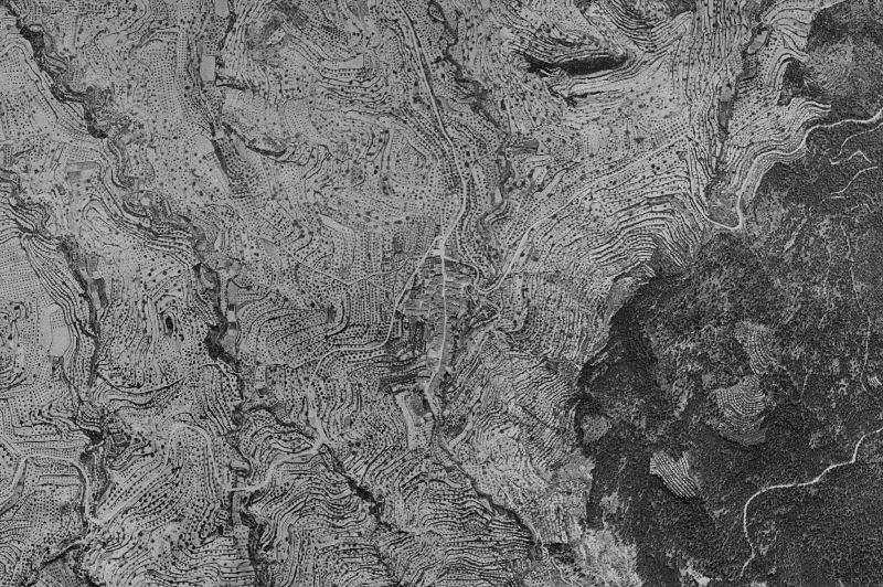 Ortofoto de 1956-1957 del núcleo de Beniatjar