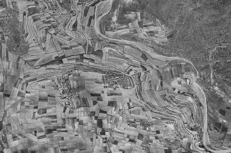 Ortofoto de 1956-1957 del núcleo de Benicolet