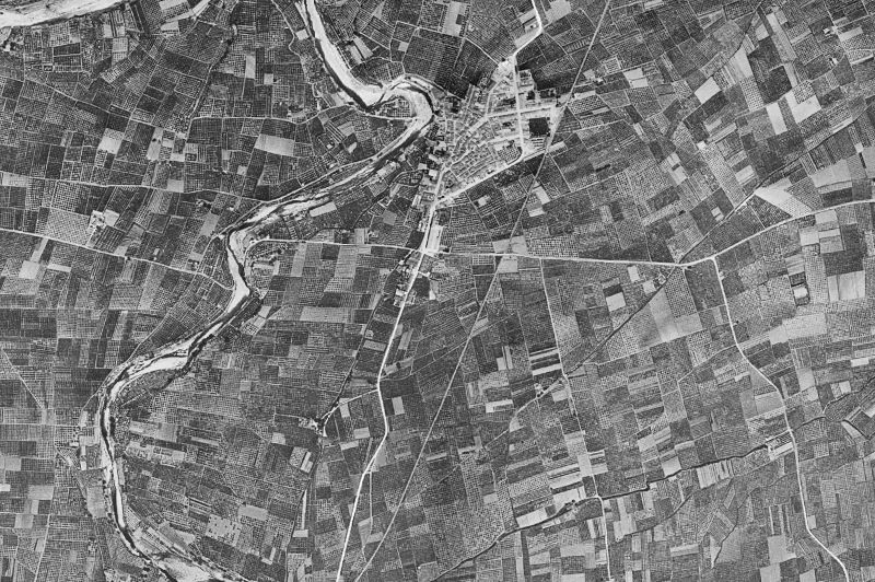 Ortofoto de 1956-1957 del núcleo de Beniflá