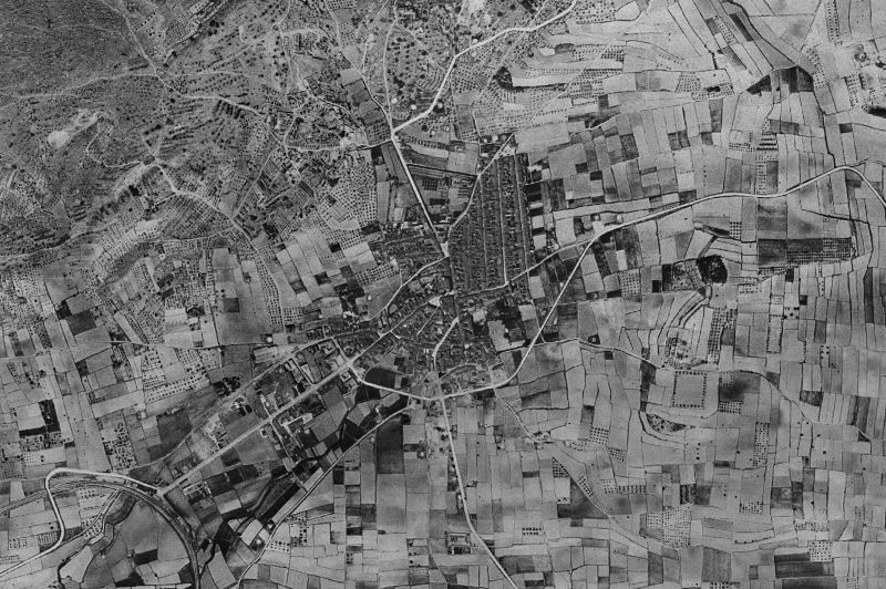 Ortofoto de 1956-1957 del núcleo de Benigànim