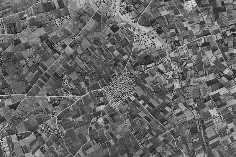 Ortofoto de 1956-1957 del núcleo de Benimodo
