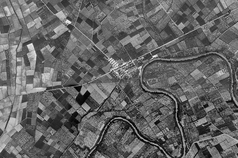 Ortofoto de 1956-1957 del núcleo de Benimuslem