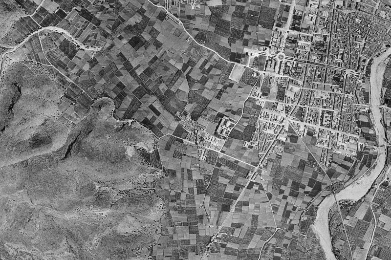 Ortofoto de 1956-1957 del núcleo de Benirredrà