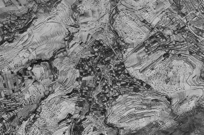 Ortofoto de 1956-1957 del núcleo de Benissoda