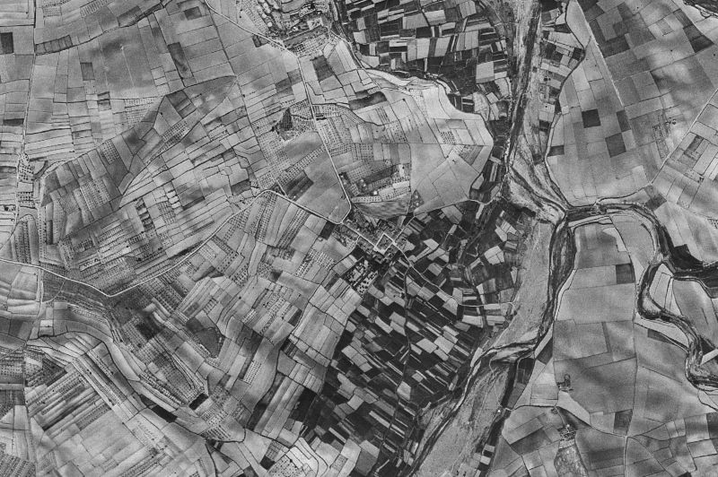 Ortofoto de 1956-1957 del núcleo de Benissuera