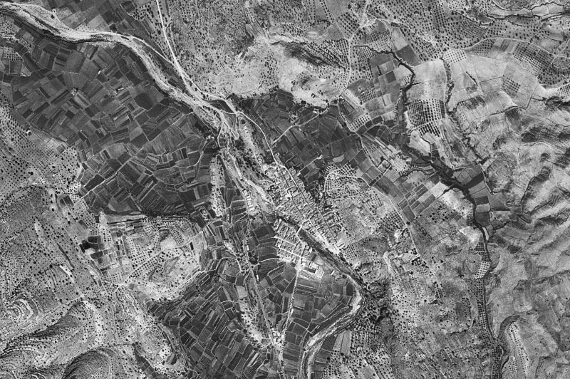 Ortofoto de 1956-1957 del núcleo de Bolbaite