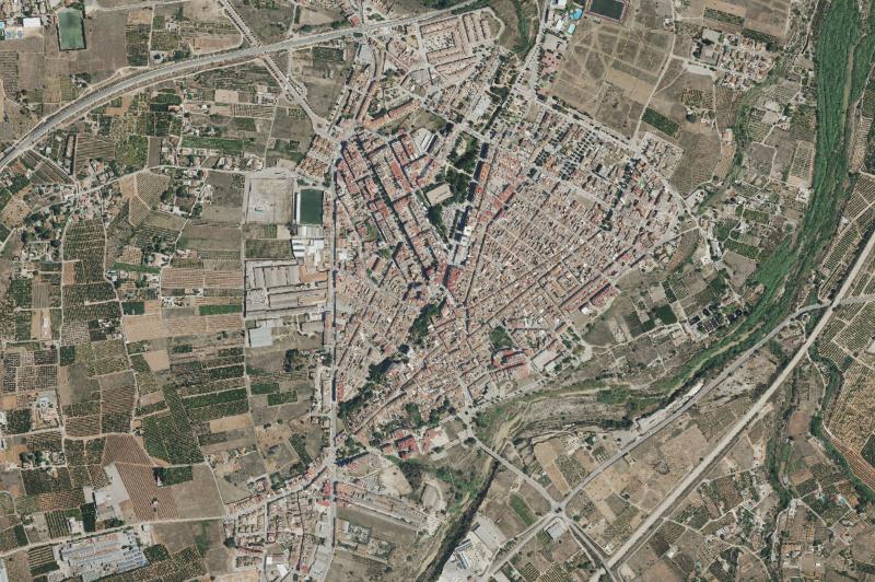 Ortofoto actual del núcleo de Canals