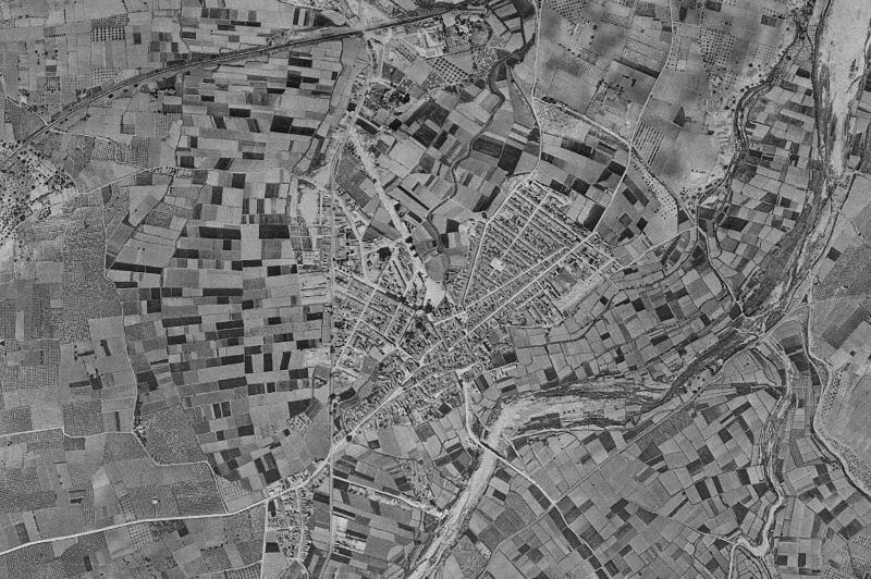 Ortofoto de 1956-1957 del núcleo de Canals