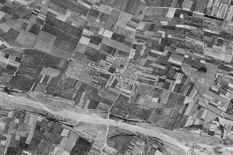 Ortofoto de 1956-1957 del núcleo de Canet d'En Berenguer
