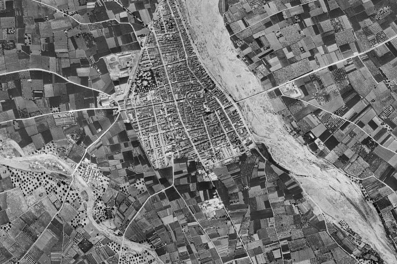 Ortofoto de 1956-1957 del núcleo de Carlet