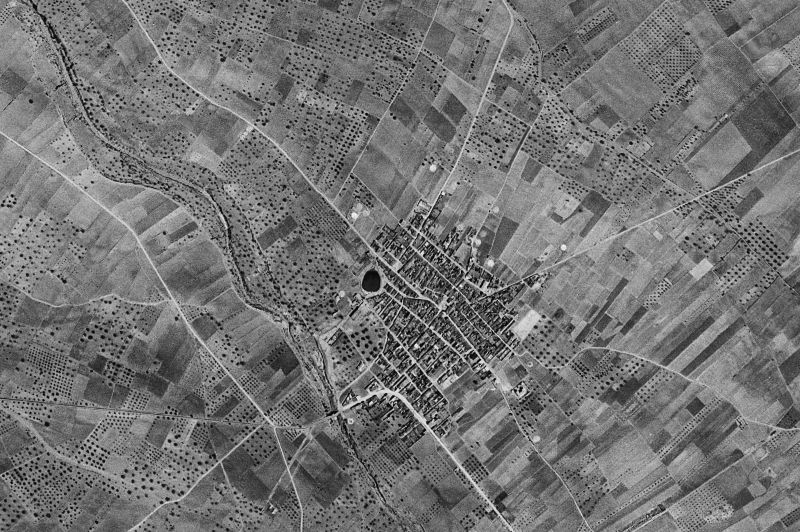 Ortofoto de 1956-1957 del núcleo de Casinos