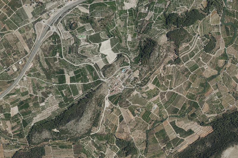 Ortofoto actual del núcleo de Castellonet de la Conquesta