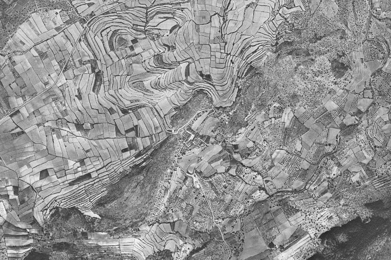 Ortofoto de 1956-1957 del núcleo de Castellonet de la Conquesta