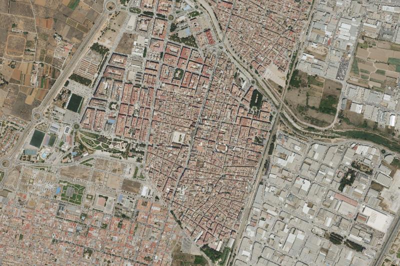 Ortofoto actual del núcleo de Catarroja