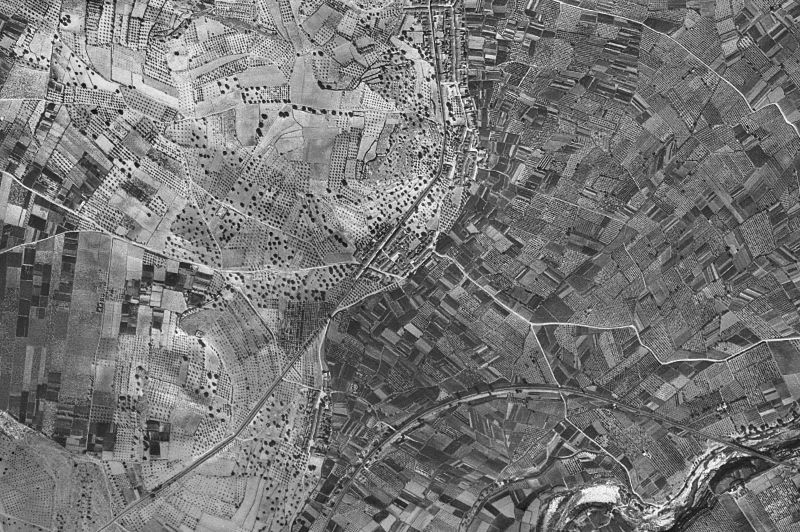 Ortofoto de 1956-1957 del núcleo de Cerdà