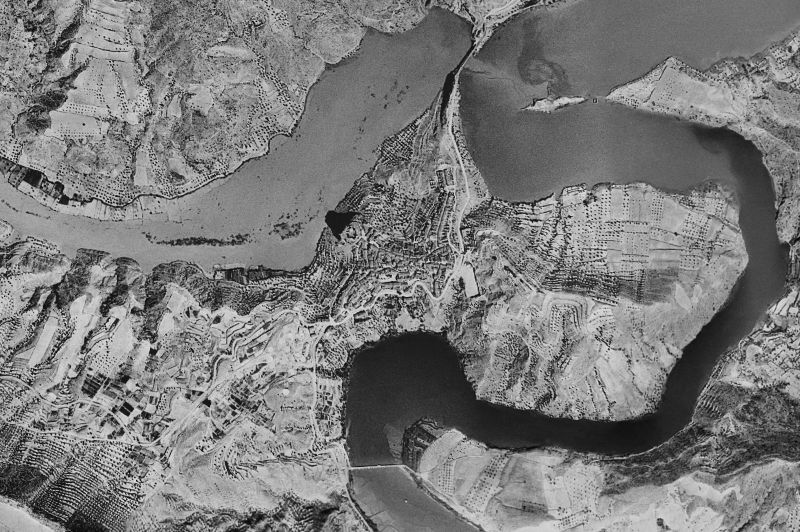 Ortofoto de 1956-1957 del núcleo de Cofrentes