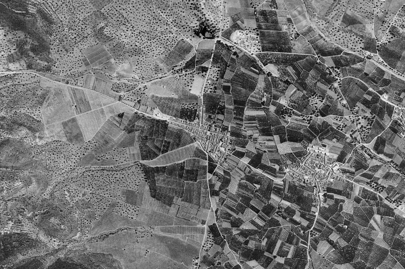 Ortofoto de 1956-1957 del núcleo de Quart de les Valls