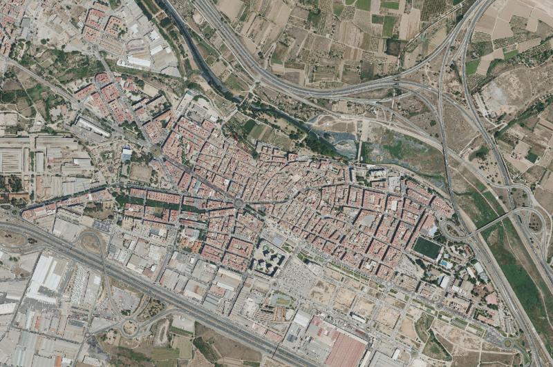 Ortofoto actual del núcleo de Quart de Poblet