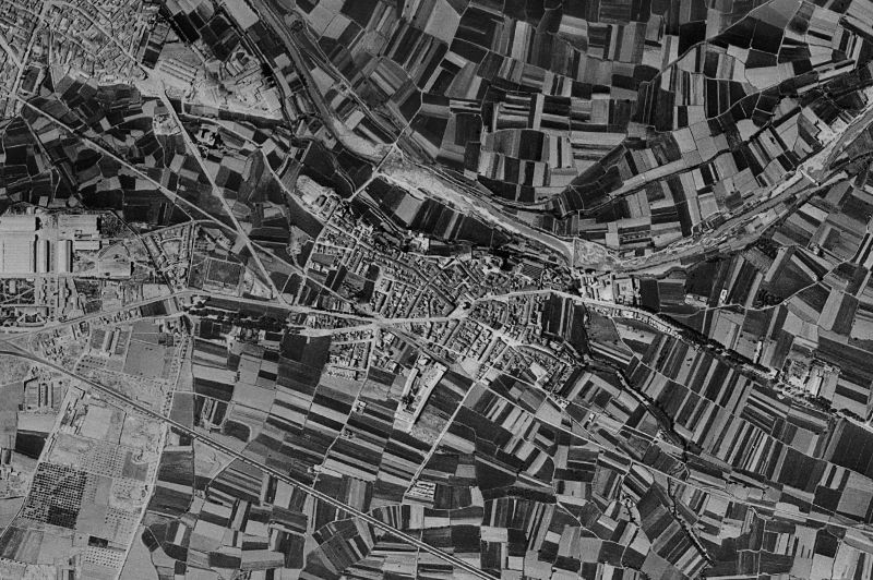 Ortofoto de 1956-1957 del núcleo de Quart de Poblet