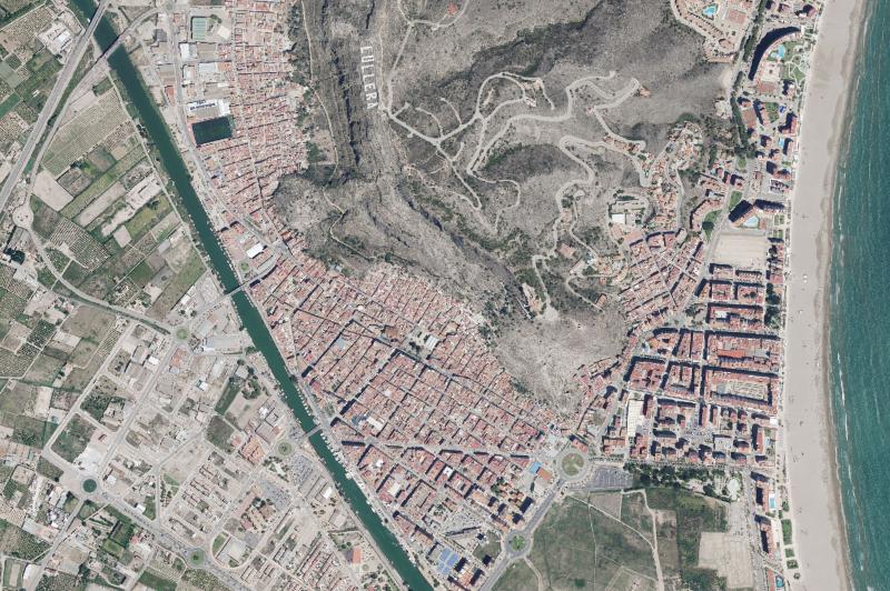 Ortofoto actual del núcleo de Cullera