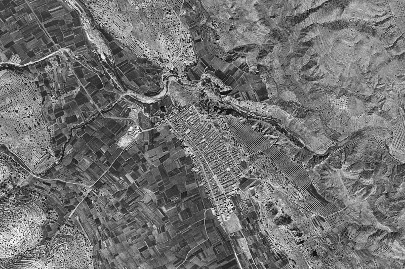 Ortofoto de 1956-1957 del núcleo de Chella