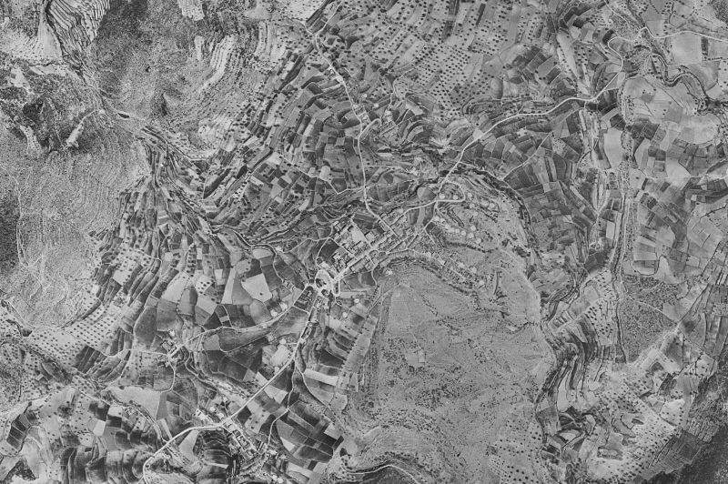 Ortofoto de 1956-1957 del núcleo de Chera
