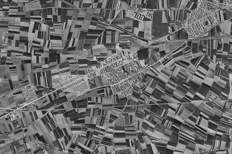 Ortofoto de 1956-1957 del núcleo de Xirivella