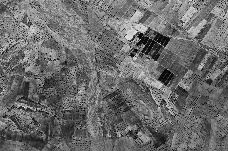 Ortofoto de 1956-1957 del núcleo de Domeño