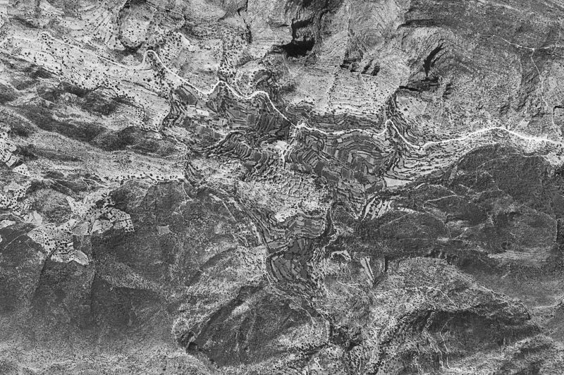 Ortofoto de 1956-1957 del núcleo de Dos Aguas