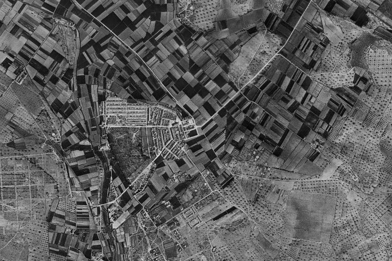 Ortofoto de 1956-1957 del núcleo de L'Eliana