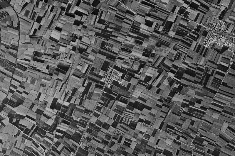 Ortofoto de 1956-1957 del núcleo de Emperador