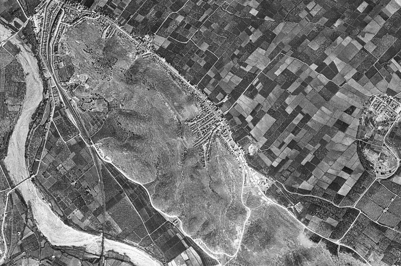 Ortofoto de 1956-1957 del núcleo de L'Énova