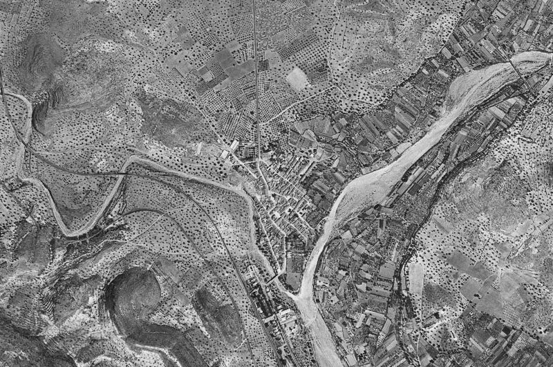 Ortofoto de 1956-1957 del núcleo de Estivella