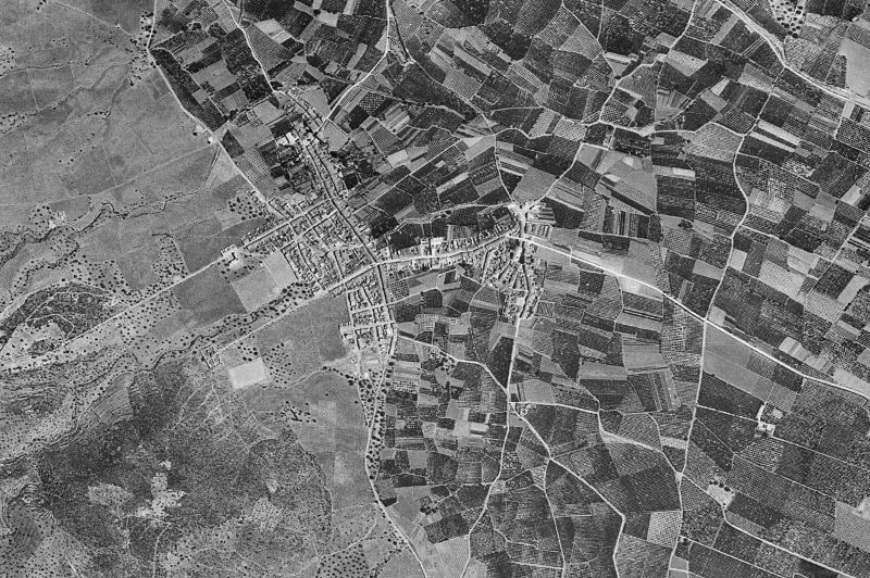 Ortofoto de 1956-1957 del núcleo de Faura