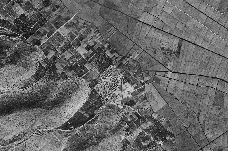 Ortofoto de 1956-1957 del núcleo de Favara