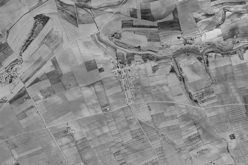 Ortofoto de 1956-1957 del núcleo de Fontanars dels Alforins