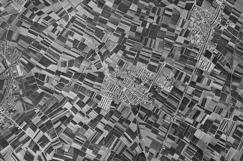 Ortofoto de 1956-1957 del núcleo de Foios