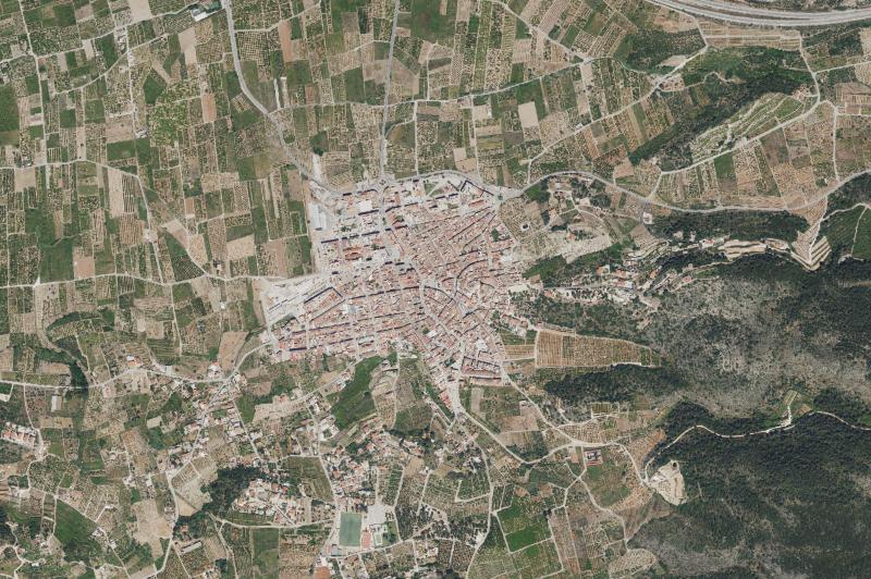 Ortofoto actual del núcleo de La Font d'en Carròs