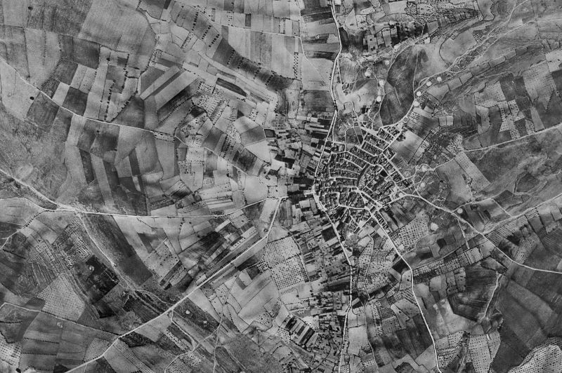 Ortofoto de 1956-1957 del núcleo de Fuenterrobles