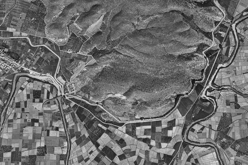 Ortofoto de 1956-1957 del núcleo de Gavarda