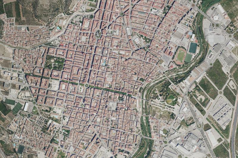 Ortofoto actual del núcleo de Gandia