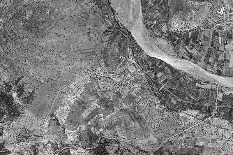 Ortofoto de 1956-1957 del núcleo de Gilet