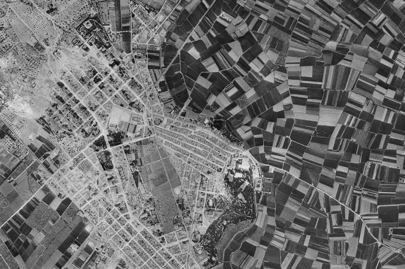 Ortofoto de 1956-1957 del núcleo de Godella