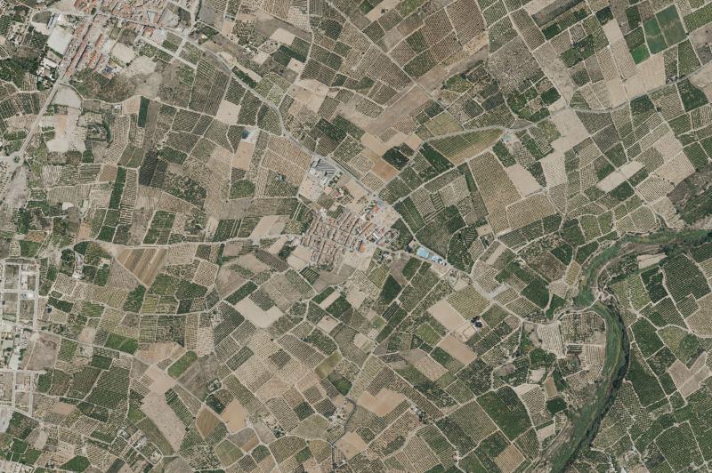 Ortofoto actual del núcleo de La Granja de la Costera