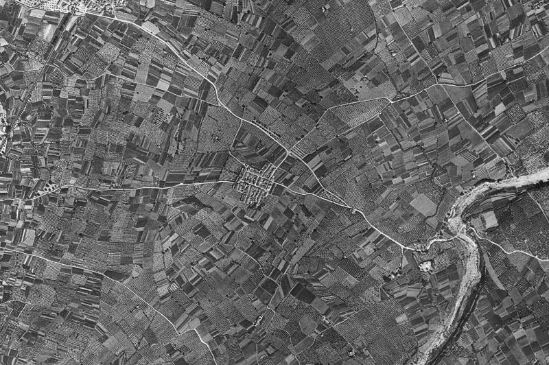 Ortofoto de 1956-1957 del núcleo de La Granja de la Costera