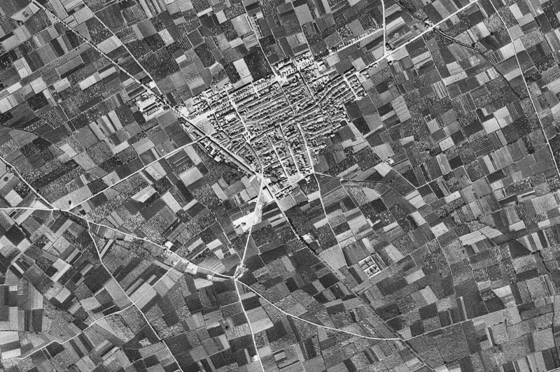 Ortofoto de 1956-1957 del núcleo de Guadassuar