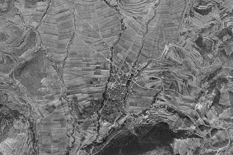 Ortofoto de 1956-1957 del núcleo de Higueruelas