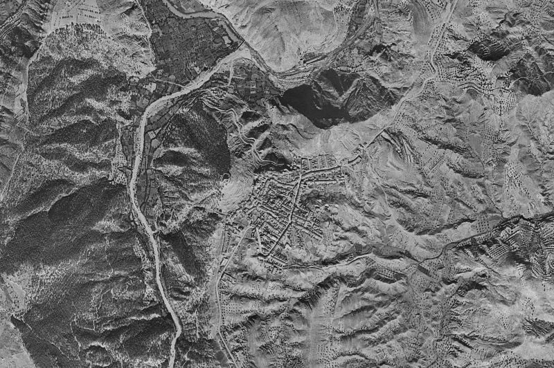 Ortofoto de 1956-1957 del núcleo de Jalance