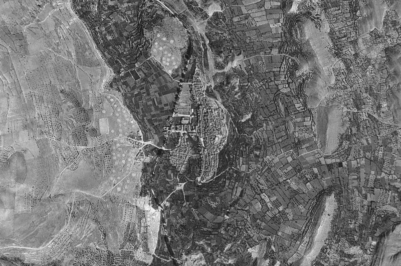 Ortofoto de 1956-1957 del núcleo de Jarafuel