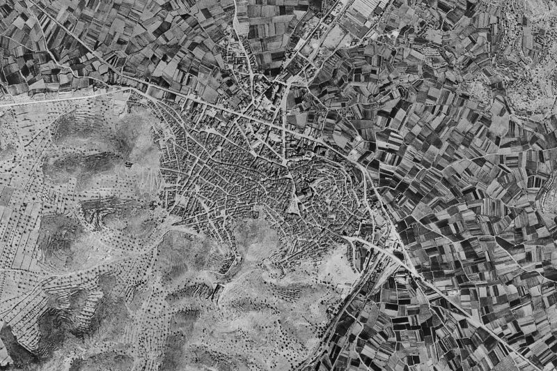 Ortofoto de 1956-1957 del núcleo de Llíria